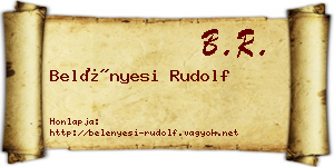 Belényesi Rudolf névjegykártya