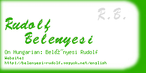 rudolf belenyesi business card